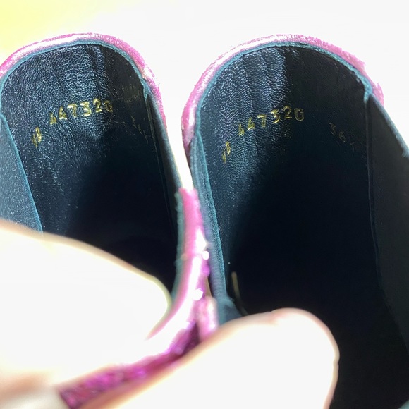 Authentic Saint Laurent glitter ankle boots - Picture 4 of 16